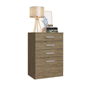 Commode à tiroirs de style moderne Decibel DB-CM1042 WO, 4 tiroirs, en bois, meubles de chambre à coucher, panneaux de particules, couleur bois, brésilien - Product Image 1