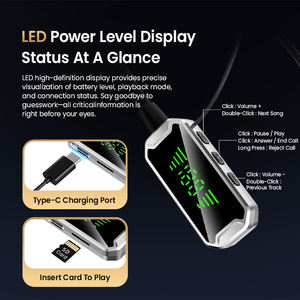 Écouteurs sans fil tour de cou stéréo pour le sport, style casque, avec fonction de modification de voix – Meilleures ventes - Product Image 6