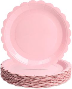 <b>Disposable</b> Plastic Lace <b>Plates</b> for Formal Dining Events Banquet Service and Party Catering - Product Image 1