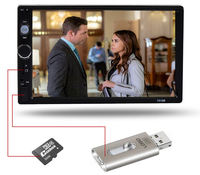 7010 Universal 2 Din, Radio Estéreo para Auto con Pantalla HD de 7 Pulgadas, Bluetooth, FM/USB/AUX, RCA, SD, Compatible con Mirror Link, Reproductor de Video MP5