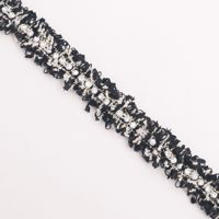 Ruban tressé à franges en dentelle perlée et strass pour la confection de vêtements, accessoires capillaires et décoration artisanale DIY (vente en gros)