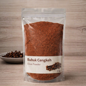 Poudre de clou de girofle 100% pure, séchée par atomisation, qualité alimentaire, extrait végétal, en contenant plastique d'été, emballée sous vide, culture artificielle - Product Image 1