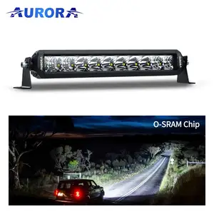 Aurora 10 Inch Led Driving Light No Screws Single Rows Off-road Light Bar For Truck ATV SUV Jeep Tractor Boat