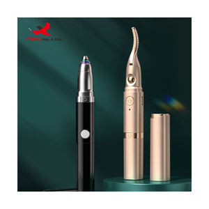 Outil de beauté à prix réduit pour achats groupés : Tondeuse à sourcils portable 2 en 1 rechargeable par USB et recourbe-cils électrique chauffant - Product Image 2