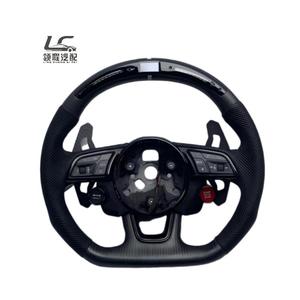 Volante de Cuero y Fibra de Carbono para <span class=keywords><strong>Mercedes</strong></span>-Benz 2018-2023 W167 W205 W213 GT <span class=keywords><strong>63</strong></span> Clase C/G/GLA, Personalizado y de Estilo Deportivo - Product Image 1