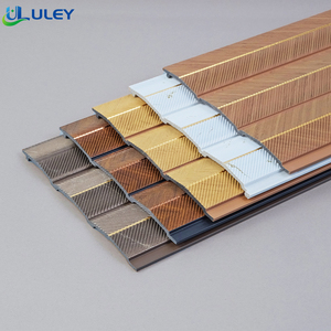 Panneau mural cannelé <span class=keywords><strong>en</strong></span> grain de bois avec ligne dorée, revêtement décoratif 3D pour salon, chambre, fond TV, matériau de rénovation - Product Image 1
