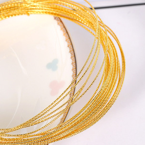 18K Gold Plated Copper Wire Braided Hard Wire For DIY Jewelry Making Bracelet Earring Crafting Accessories - Product Image 1
