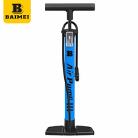 Pompe à pied haute pression BAIMEI 160 PSI avec manomètre, corps entièrement en acier, pour valves Schrader, Presta, Dunlop, pour pneus de vélo de route et VTT