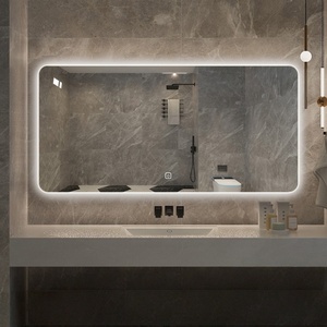 Moderner Badezimmerspiegel im Hotel-Stil mit intelligenter LED-Beleuchtung und Antibeschlagfunktion, Waschtischspiegel - Product Image 1