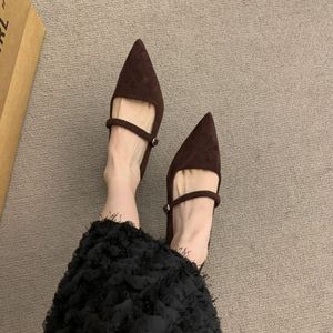 Zapatos de tacón medio de 6 cm para mujer, de gamuza, cómodos, antideslizantes, ligeros, para fiestas, bodas, primavera, verano, otoño. - Product Image 4