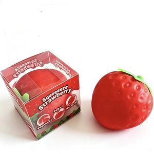 Juguete Antiestrés de TPR Suave con Forma de Fruta Simulada Gigante: Melocotón, Fresa, Uva, Piña, Oso - Juguete Sensorial para Aliviar el Estrés - Product Image 2