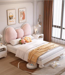 Divano letto moderno in legno massello, confortevole, a grandezza naturale, colore crema, con design a fiocco e rivestimento in cotone, <span class=keywords><strong>per</strong></span> la <span class=keywords><strong>cameretta</strong></span> delle bambine - Product Image 6