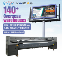 Impresora de Solventes Yinghe de 3.2m, Impresora Industrial de Inyección de Tinta de Alta Velocidad de 10 pies con Cabezal de Impresión 4/8 KM512i para Publicidad en Señalización