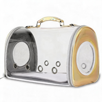 Sac de transport transparent pour chat résistant aux rayures, sac de voyage durable pour animaux de compagnie avec coussin moelleux