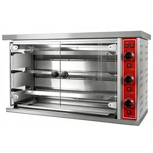 Horno Asador y Parrilla de Gas Comercial HELAXEN, Asador Giratorio de Acero Inoxidable para Uso en Restaurantes, 1800W, Rango de Temperatura de 0-400 - Product Image 2