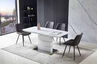 Table à manger moderne de haute qualité avec surface en MDF et céramique, 4 places, meubles de salle à manger, chaises modernes, gain de place pour les restaurants