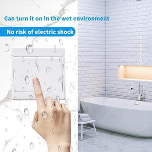 Tự-powered không thấm nước không dây <span class=keywords><strong>Rocker</strong></span> chiếu sáng điện điều khiển từ xa thiết bị chuyển mạch tường chuyển đổi nhà sản xuất Max. 10A Made PC - Product Image 3