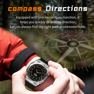 Nouvelle <span class=keywords><strong>montre</strong></span> intelligente Z83 Max en acier inoxydable, écran AMOLED de 1,52 pouce, <span class=keywords><strong>chargeur</strong></span> sans fil, boussole, température corporelle, extérieur, homme, étanche IP68 - Product Image 2