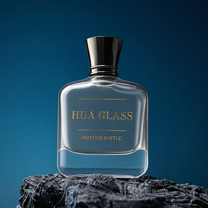 Nouvelle arrivée, flacon <span class=keywords><strong>de</strong></span> <span class=keywords><strong>parfum</strong></span> vide transparent à fond épais <span class=keywords><strong>de</strong></span> 100 ml, vaporisateur intégré, couvercle en alliage <span class=keywords><strong>de</strong></span> zinc Zamac <span class=keywords><strong>de</strong></span> luxe, flacon <span class=keywords><strong>de</strong></span> <span class=keywords><strong>parfum</strong></span> en verre - Product Image 2
