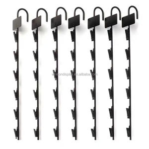 Supermarket Hanging Merchandise Strips With <b>Hooks</b> Metal Display <b>Clip</b> Strips for Retail Display With Label Header - Product Image 6
