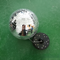 Lampe à boule disco LED rotative professionnelle activée par le son, télécommande, boule miroir motorisée avec effet laser DJ