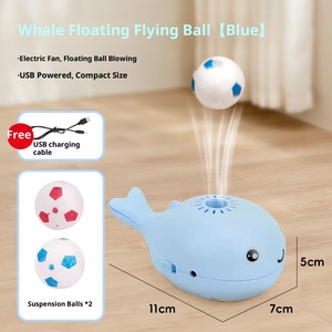ของเล่นแมวแบบลูกบอลลอยได้ ยี่ห้อ Whale Electric พร้อมพัดลมพกพาแบบ USB ของเล่นแมวแบบโต้ตอบได้พร้อมลูกบอลลอยน้ำ - Product Image 5