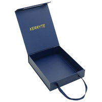 Boîtes de paquet de fête de faveur de mariage bleu marine en carton personnalisé avec logo Panier magnétique de luxe Emballage de boîte-cadeau bleu royal