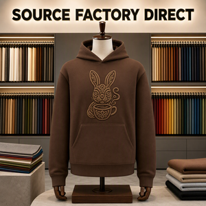 Sudadera con Capucha Extra Grande de Invierno Personalizada de Alta Calidad para Hombre, de Poliéster/Algodón, Forro Polar Grueso, Bordado con Logotipo, Resistente al Viento e Impermeable - Product Image 1