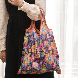 Bán buôn tái sử dụng có thể gập lại hàng tạp hóa Túi Carrier Folding <span class=keywords><strong>reuseable</strong></span> mua sắm Polyester Túi - Product Image 6