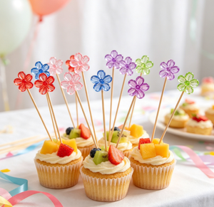 HYF BS001 Spiedini Decorativi in Bambù Monouso Multicolore <span class=keywords><strong>per</strong></span> Cocktail, Frutta, Dolci, Tapas, Antipasti, Canapè, <span class=keywords><strong>Compleanni</strong></span> - Product Image 4