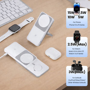 Chargeur sans fil magnétique personnalisé pas cher 15W, charge rapide, pliable, 3 en 1, <span class=keywords><strong>pour</strong></span> téléphone, montre, écouteurs - Product Image 4