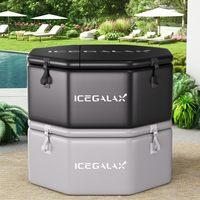 Baignoire gonflable octogonale pour adultes-pliable, conception stable à 8 côtés, sans refroidisseur, utilisation de fête en PVC durable
