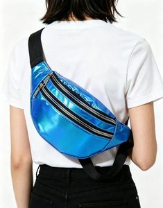 Sac banane de course à la taille multi-poches réfléchissant au laser, personnalisable avec logo, nouvelle collection, populaire, vente en gros - Product Image 1