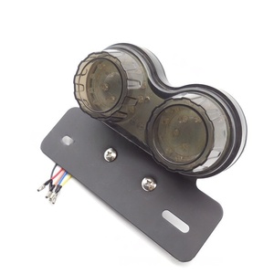 Luz de Freno Combinada para Motocicleta, Luz Trasera LED Retro de Doble Ojo para Moto, Luz Redonda Doble para Motocicleta de Calle - Product Image 4