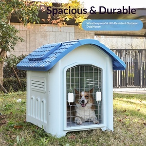 Chuồng chó gấp gọn cao cấp bằng nhựa, ngoài trời, chống thấm nước, có thể tháo rời, dễ vệ sinh, kiểu biệt thự, dành cho chó lớn - Product Image 4