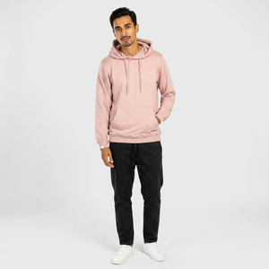 High Quality Heavyweight Printing Hoodie Custom Oversize Men Plain Pullover Hoodies <b>Pink</b> Color Men Hoodie - Product Image 1