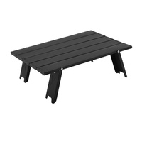 Table portable d'extérieur en alliage d'aluminium, design moderne, mini-meuble de loisirs pour camping, pique-niques et barbecues, avec fonction de pliage en forme d'œuf