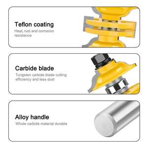 Couteau à porte en bois massif réglable en 2 pièces, fraise en acier pour façonnage unique pour outil de travail <span class=keywords><strong>du</strong></span> bois - Product Image 6