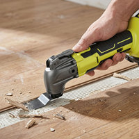 21V Kabelloses Oszillierendes Multifunktionswerkzeug 500W mit Gerader Klinge Halbkreissägeblatt Schleifpad Schaber-Set für DIY