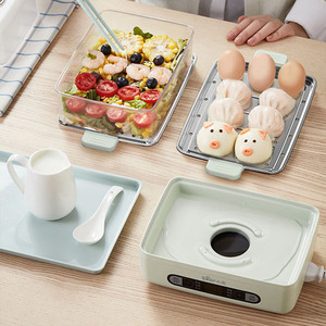 Cuiseur Vapeur Électrique Double Couche Little Bear à Contrôle Numérique 200V, Cuiseur à Œufs Vert, Appareil de Petit-Déjeuner Domestique - Product Image 2