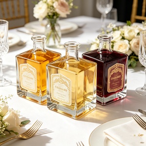 Botella de Vidrio Transparente de 500 ml Personalizable Directo de Fábrica con Etiqueta Personalizada para Whisky, Brandy y Todo Tipo de Bebidas Alcohólicas - Product Image 2