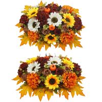 Couronne florale artificielle en gros pour événements : Arrangement de récolte d'automne, Halloween, Noël, et commémorations – Vente en gros