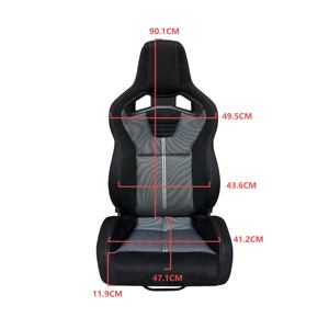 Sedili Sportivi per <span class=keywords><strong>Auto</strong></span> Stile Sportster Cs 1039RTF, in Pelle di Lusso e Scamosciato, Design Regolabile e Confortevole - Product Image 6