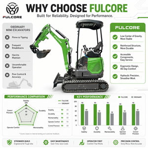 FULCORE <span class=keywords><strong>Recrutement</strong></span> d'agents mondiaux : Excavatrice sur chenilles 1 tonne et 1,8 tonne avec protection de cylindre pour jardinage, agriculture et aménagement paysager - Product Image 5