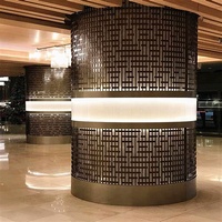 Panneau de revêtement de colonne ACEPLATE, panneau mural en aluminium perforé découpé CNC, panneau mural WPC moderne pour hôtel, intérieur, plus de 5 ans