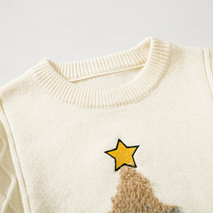 เสื้อสเวตเตอร์แบบสวมหัวคอกลมแขนยาวระบายอากาศได้ดีเสื้อคอตตอนสำหรับฤดูหนาว - Product Image 5