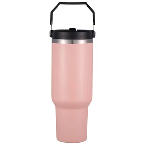 Custom Logo Portable 20oz 25oz 30oz Outdoor Travel Tumbler Stainless Steel Vacuum Insulated Tumbler <b>with</b> Lid <b>Straw</b> Handle - Product Image 6