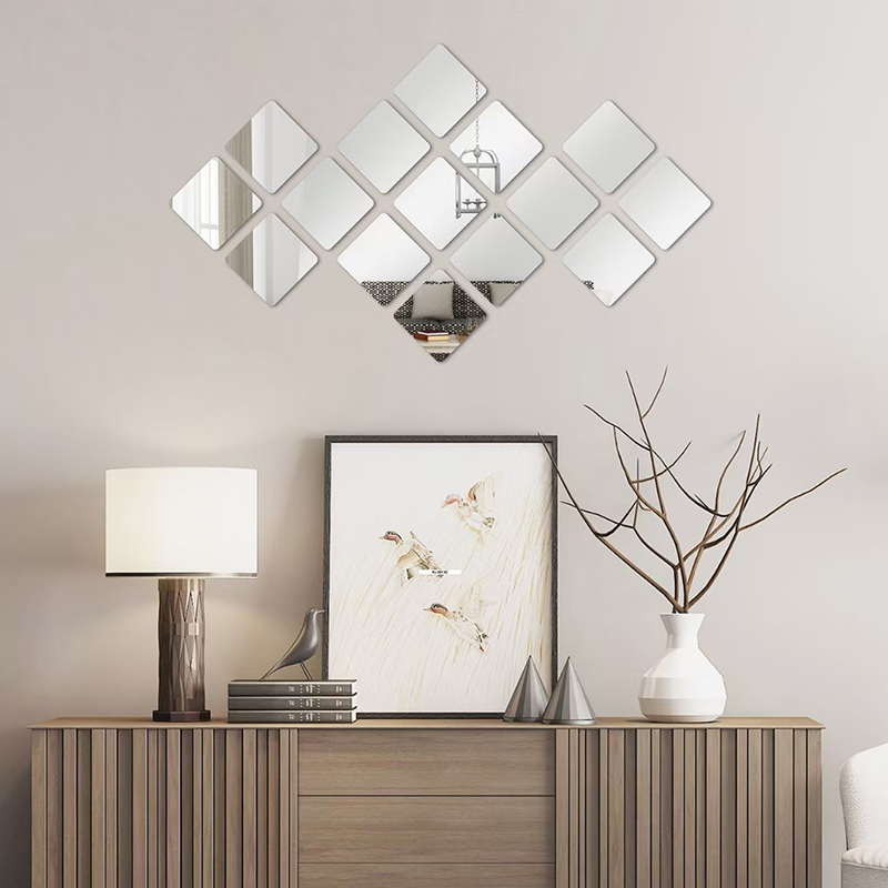 Lot De 20 Miroirs Ronds Acrylique 8 Cm - Autocollants, Pour DIY, Décoration Murale, Loisirs Créatifs - 13