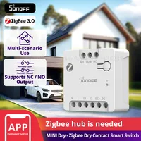 Interruptor Inteligente de Contacto Seco Zigbee Sonoff MINI-ZBD con Material de PC, Salida NO/NC, Alimentación CA/CC, Funciona con Zigbee Hub para Uso en Interiores