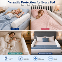 Oreiller de lit en mousse à mémoire de forme solide OEM ODM à marque blanche, pare-chocs de sécurité personnalisé extra haut et lavable pour tout-petits